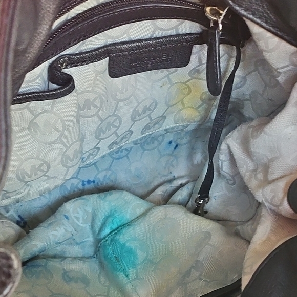 Michael Kors Black Leather Shoulder Bag with Silver Accents - Picture 7 of 7